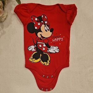 Disney Red Minnie Mouse Bodysuit